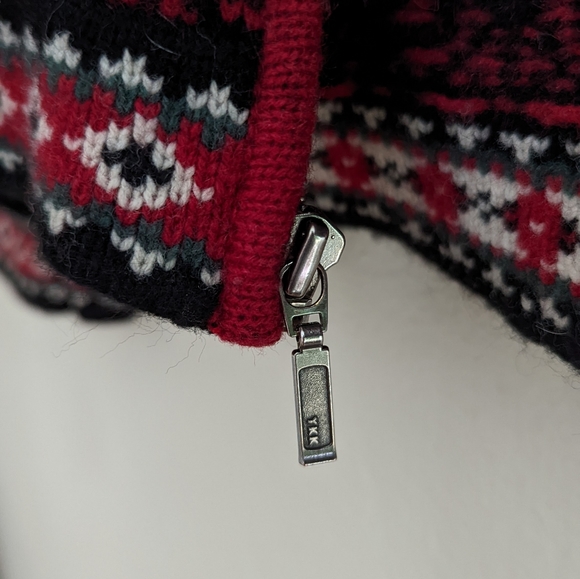 L.L. Bean | S/M | Nordic Fair Isle Merino Wool Zip From Sweater - Picture 7 of 11